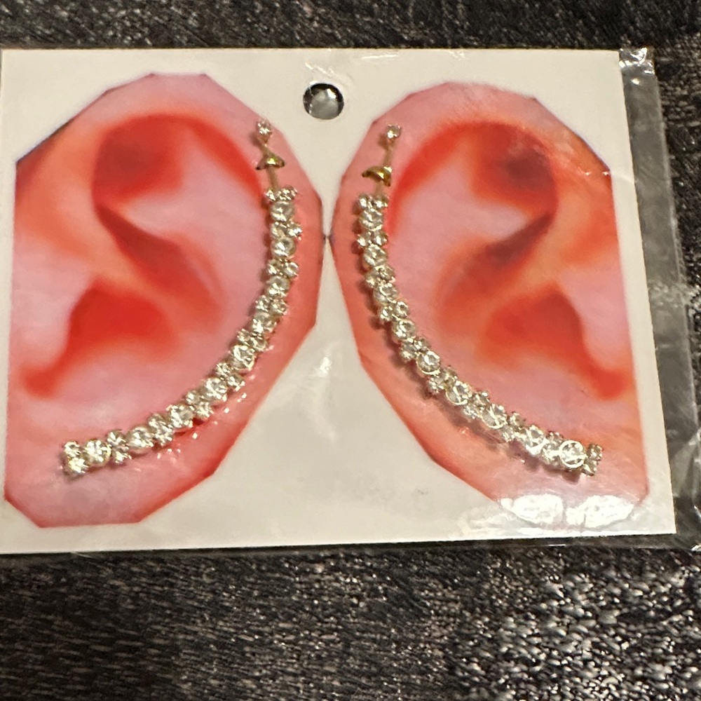 Sparkling Gold and Silver Crystal Earrings